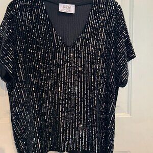 Black Sequin Top